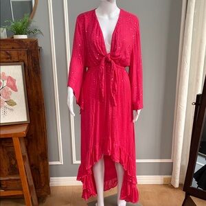 Sundress Brand - Bright Pink Juliana Dress - Size M/L
